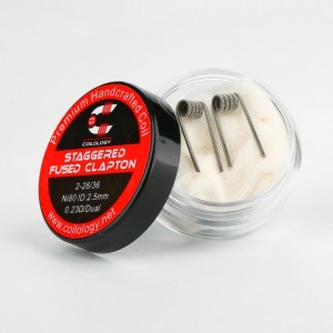 Coilology Ni80 Staggered Fused Clapton Prebuilt Coil 0.23ohm (2pcs)