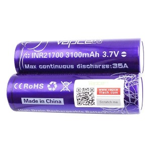 Vapcell 21700 Battery 35A 3100mAh Purple