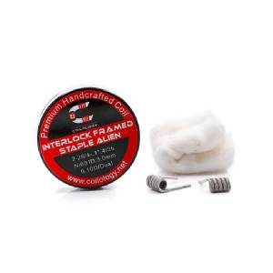 Coilology Ni80 Interlock Framed Staple Alien Prebuilt Coil 0.1ohm (2pcs)