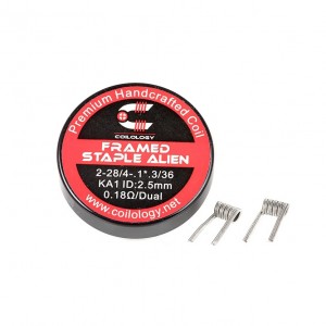 Coilology Ni80 Framed Staple Alien Prebuilt Coil 0.1ohm (2pcs)