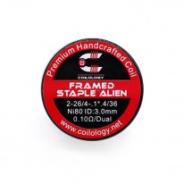 Coilology Ni80 Framed Staple Alien Prebuilt Coil 0.1ohm (2pcs)