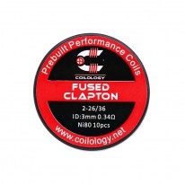 Coilology Ni80 Fused Clapton Prebuilt Coil 26GA 0.34ohm (10pcs)