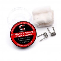 Coilology Ni80 Interlock Framed Staple Alien Prebuilt Coil 0.1ohm (2pcs)