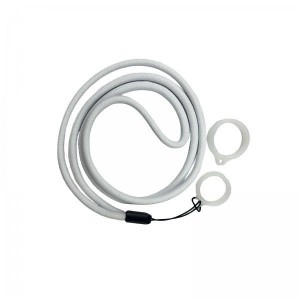 Lanyard With Silicone Ring White