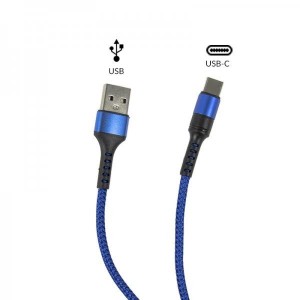 USB Braided Cable Type-C 5A Blue
