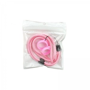 Lanyard Adjustable With Silicone Ring Pink