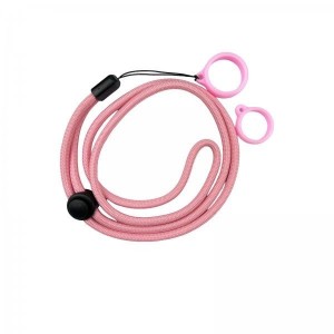 Lanyard Adjustable With Silicone Ring Pink
