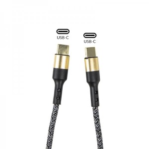 USB Cable Type-C to Type C Gold Plated 60W 1.2m