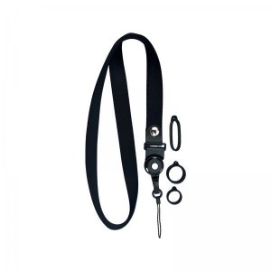 Rotating Head Lanyard Black