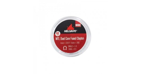 Hellvape MTL Fused Clapton NI80 Prebuild Coils 10Pcs