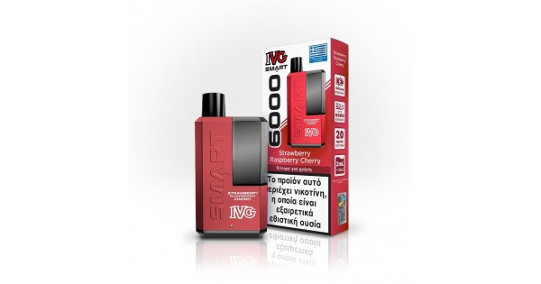 IVG Smart 6000 Disposable Strawberry Raspberry Cherry 20mg 2ml+10ml