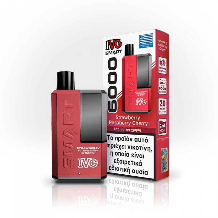 IVG Smart 6000 Disposable Strawberry Raspberry Cherry 20mg 2ml+10ml