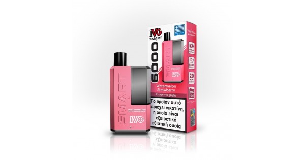 IVG Smart 6000 Disposable Watermelon Strawberry 20mg 2ml+10ml