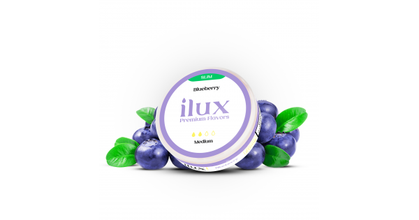 Ilux Nicotine Pouches Slim Blueberry Medium