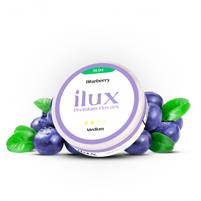 Ilux Nicotine Pouches Slim Blueberry Medium