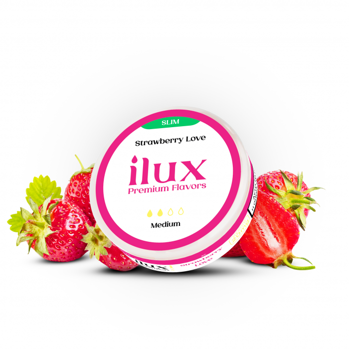 Ilux Nicotine Pouches Slim Strawberry Love Medium