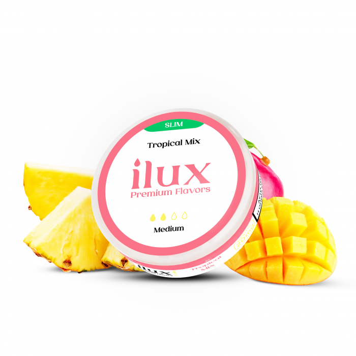 Ilux Nicotine Pouches Slim Tropical Mix Medium