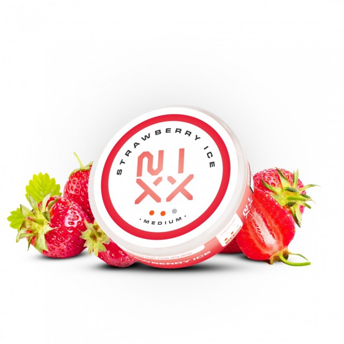NIXX Nicotine Pouch Slim Strawberry Ice 20mg/g (24pcs)