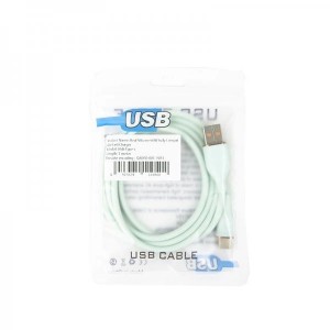 USB Silicone Cable Type-A To Type-C 66W Green