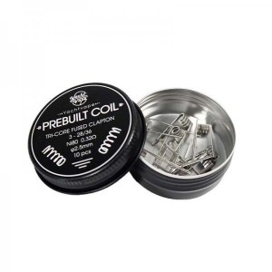 Yacht Vape Tri-Core Fused Clapton Prebuild Coil NI80 2.5mm 0.32Ohm 10Pcs