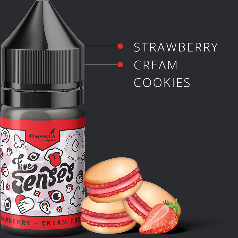 5Senses Strawberry Cream Cookies 10->30ml