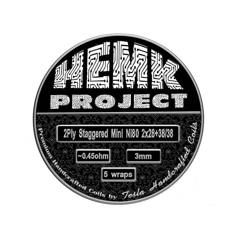 Hemk Project Ni80 2Ply Staggered Mini Prebuilt Coil 0.45Ohm