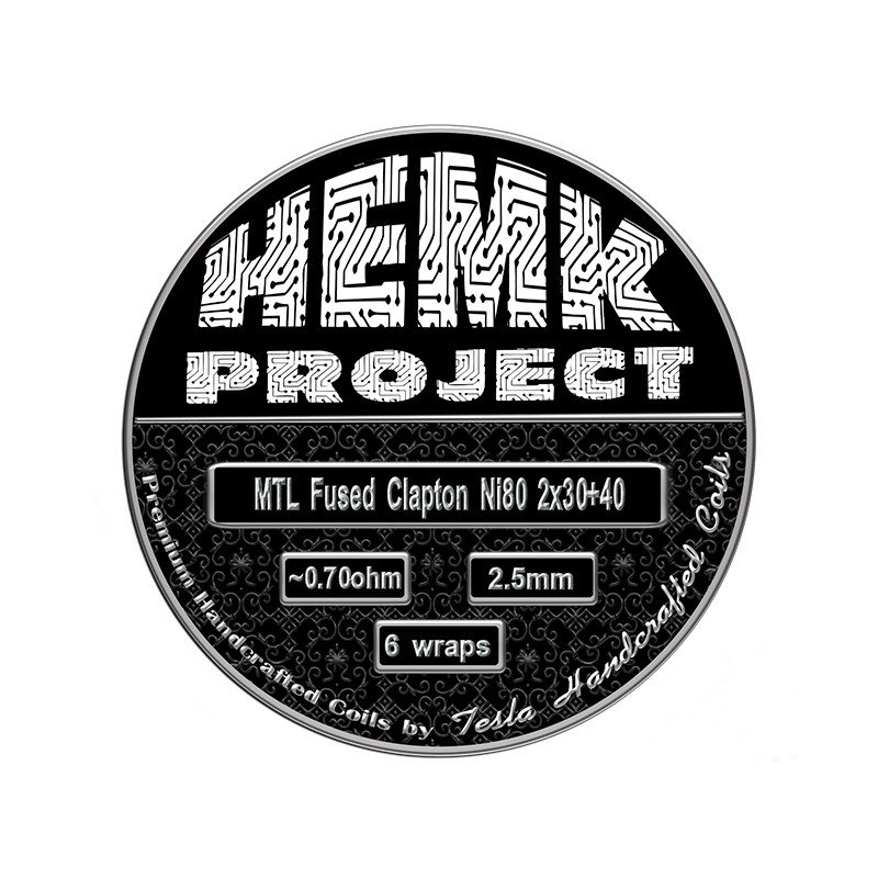 Hemk Project Ni80 MTL Fused Clapton Prebuilt Coil 0.7Ohm