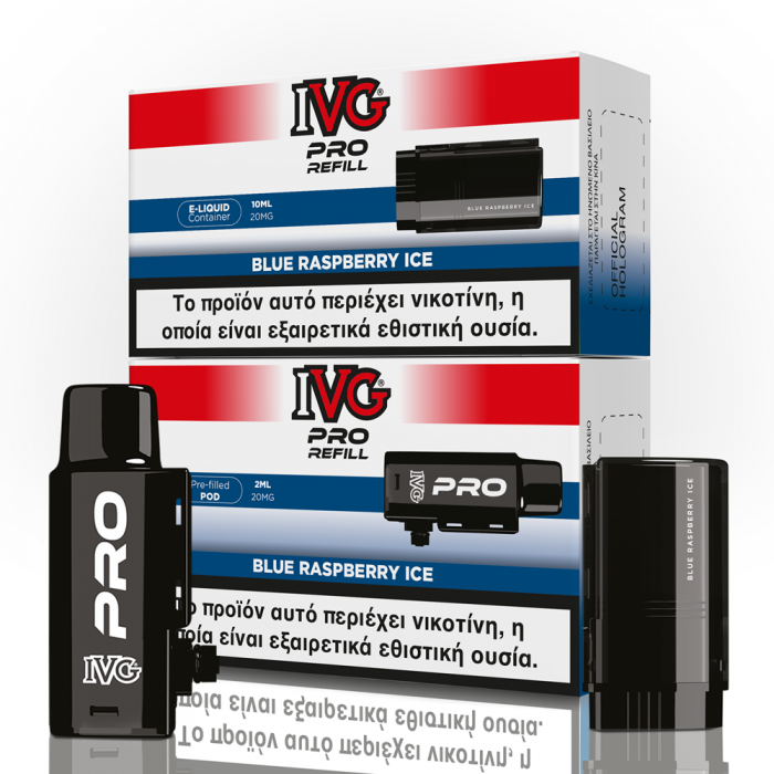 IVG Pro Refill Blue Raspberry Ice 2ml 20mg+10ml