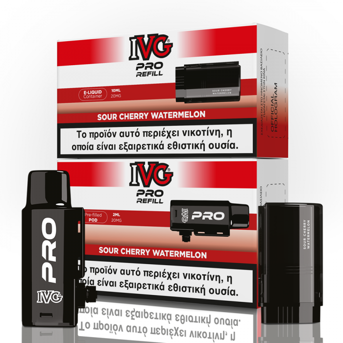Ivg Pro Refill Sour Cherry Watermelon 2ml 20mg+10ml