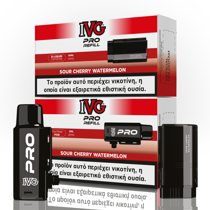 Ivg Pro Refill Sour Cherry Watermelon 2ml 20mg+10ml