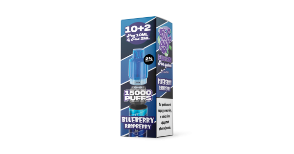 Liquideo Wpuff Fusion Blueberry Raspberry Ανταλλακτικό Pod 10+2ml 20mg – 15000 Puffs
