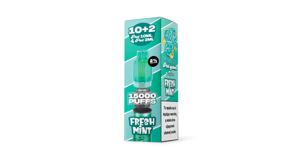 Liquideo Wpuff Fusion Fresh Mint Ανταλλακτικό Pod 10+2ml 20mg – 15000 Puffs
