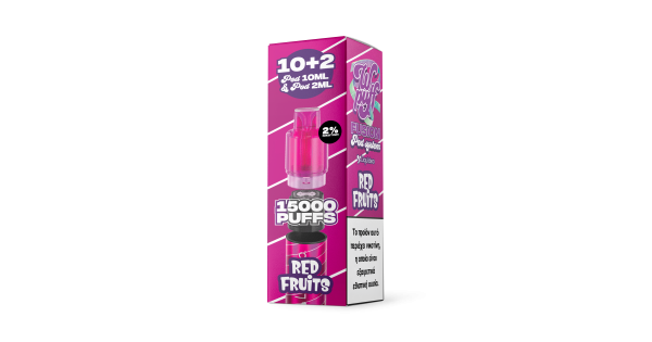 Liquideo Wpuff Fusion Red Fruits Ανταλλακτικό Pod 10+2ml 20mg – 15000 Puffs