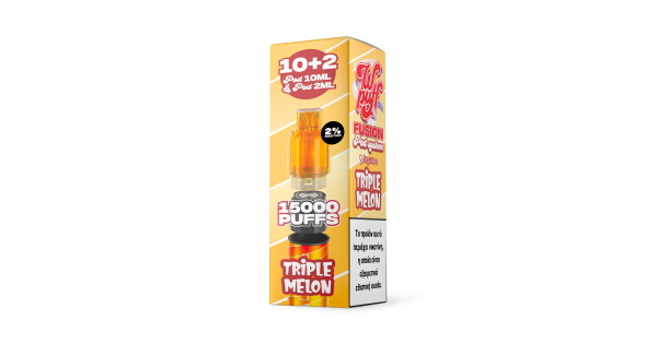 Liquideo Wpuff Fusion Triple Melon Ανταλλακτικό Pod 10+2ml 20mg – 15000 Puffs