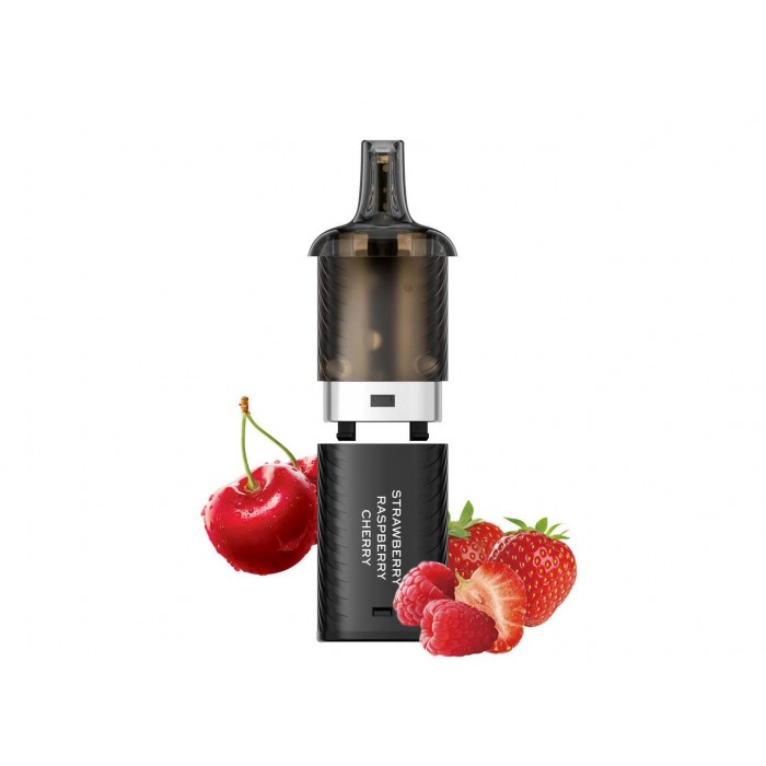 Vozol Vista Plug 20mg 2ml Prefilled Δεξαμενή + 10ml e liquid Strawberry Raspberry Cherry