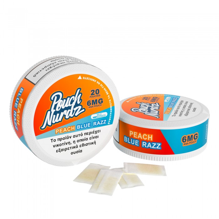 Pouch Nurdz Peach Blue Razz Pouch Νικοτίνης – 6mg & 12mg