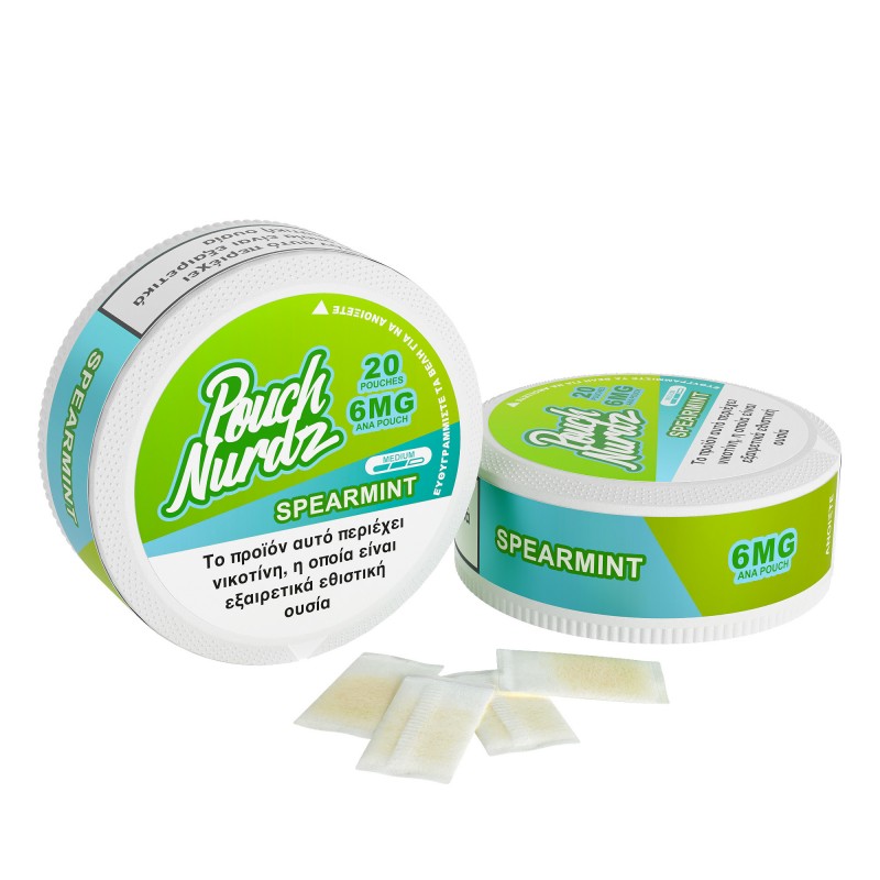 Pouch Nurdz Spearmint Pouch Νικοτίνης – 6mg & 12mg